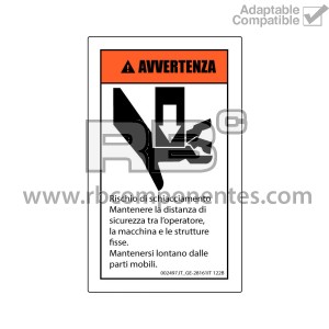 ADHESIVO COMPATIBLE REF GE 28161 122B ITALIANO