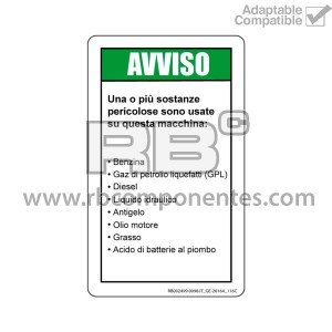 ADHESIVO COMPATIBLE REF  GE 28164 116C ITALIANO