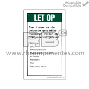 ADHESIVO COMPATIBLE REF  GE 28164 116C HOLANDES