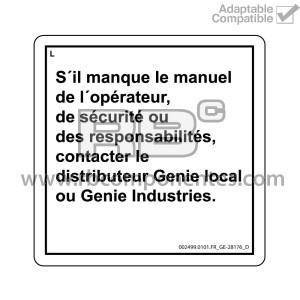 ADHESIVO COMPATIBLE REF GE 28176 FRANCES