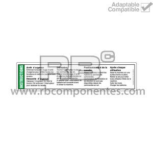 ADHESIVO COMPATIBLE REF GE 43089 FRANCES