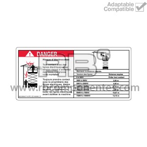 ADHESIVO COMPATIBLE REF GE-43696FR FRANCES