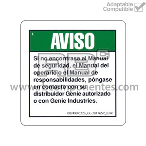 ADHESIVO COMPATIBLE REF GE 28176 024