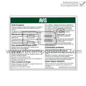 ADHESIVO COMPATIBLE REF GE 35540FR FRANCES