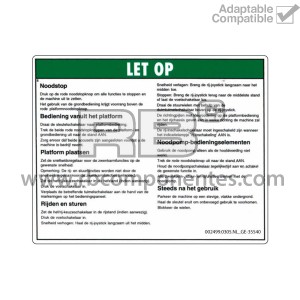 ADHESIVO COMPATIBLE REF GE 35540DU HOLANDES