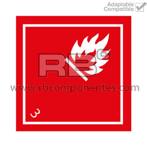ADH PELIGRO-CLASE 3 LIQUIDOS INFLAMABLES 100X100MM