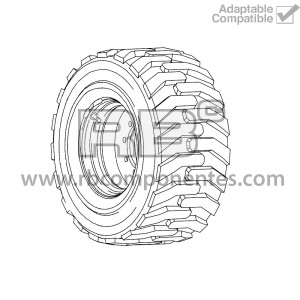 NEUMATICO MACIZADO ADAPTABLE 0258011, RH, 33x15.50