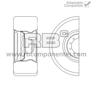 RUEDA ADAPTABLE REF 2601602810 , 445-65 D22.5 PR18