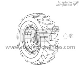 NEUMATICO MACIZADO, 8*8  ADAPTABLE REF 54237