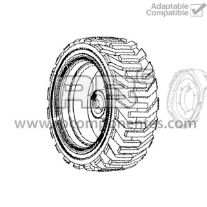 NEUMATICO MACIZADO ADAPTABLE REF 77790