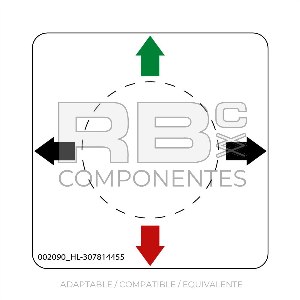 ADH. PLACA BAJO JOYSTICK-CUADRO SUPER.HL-HM10P/HM8