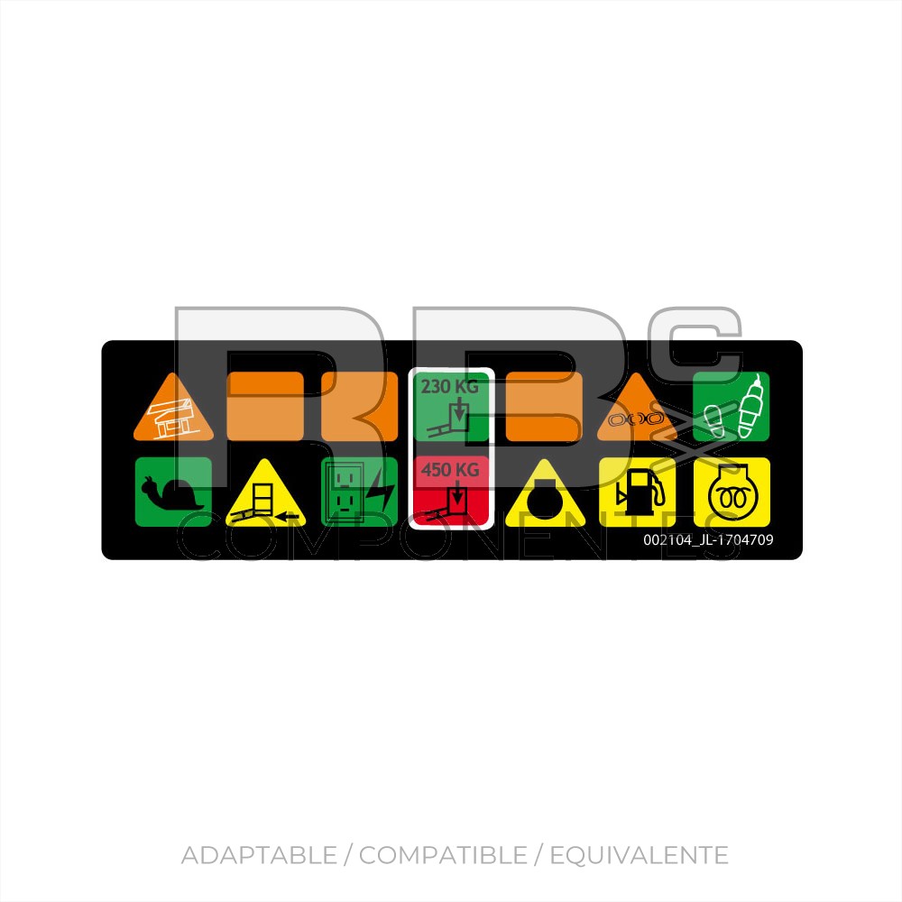 ADH. VISOR DE ICONOS SUP. - 600S/SJ ORA ENTREGAR 2123 )