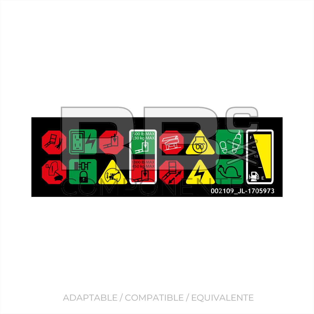 ADH. VISOR DE ICONOS SUP. - 1250AJP 402 ) - 1200/1350SJP ( SN:79596-1