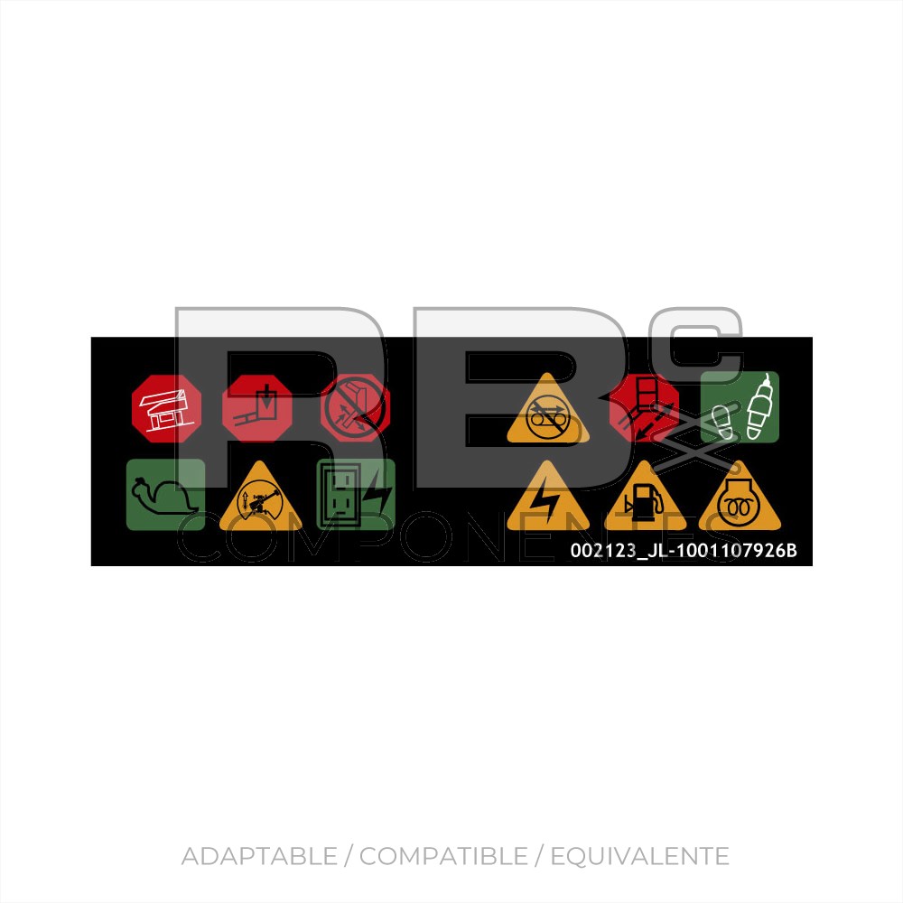 ADH. VISOR DE ICONOS SUP. - 600A/AJ - 660S/SJ - 80