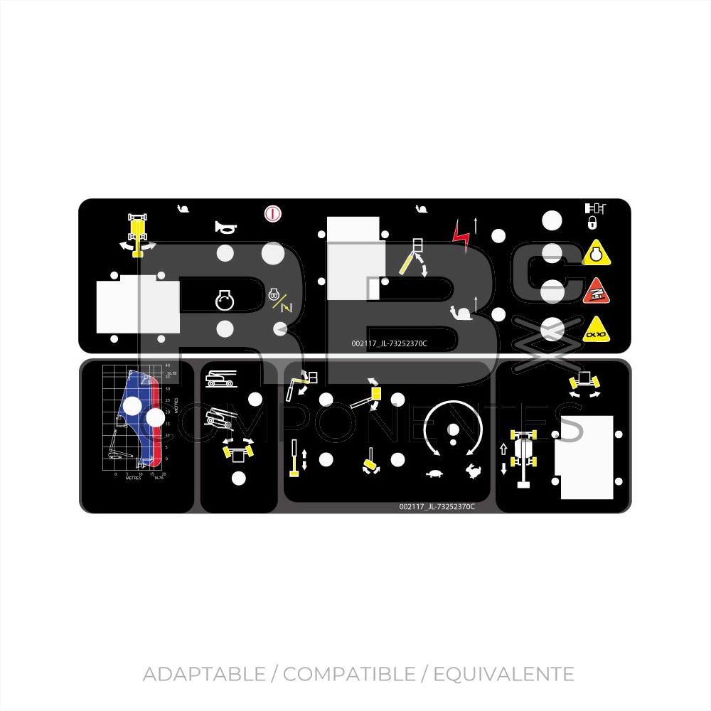 ADHESIVO FUNCION  CUADRO MANDOS SUPERIOR JL-120HX