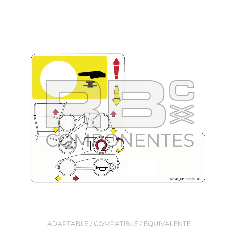 ADHESIVO CAJA SUPERIOR AD/CO/EQ UP 502505-000