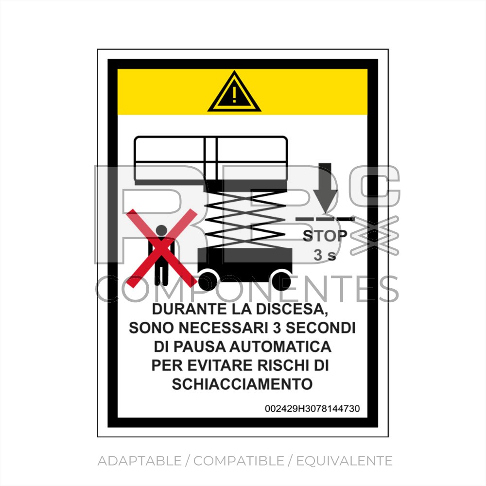 ADH. TIEMPO BAJADA - 3 SEGUNDOS. ITALIANO