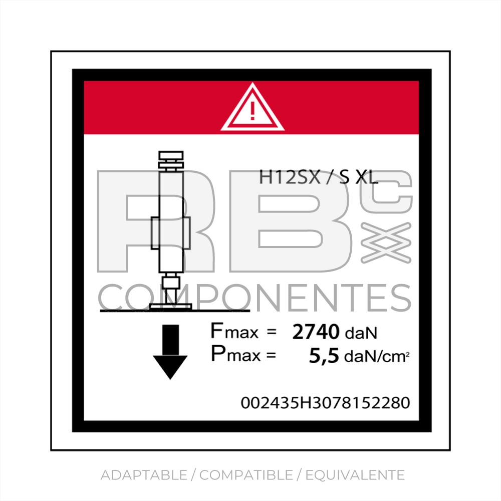 ADH ESFUERZO MAX. SOBRE ESTABILIZADOR HL-12SXL