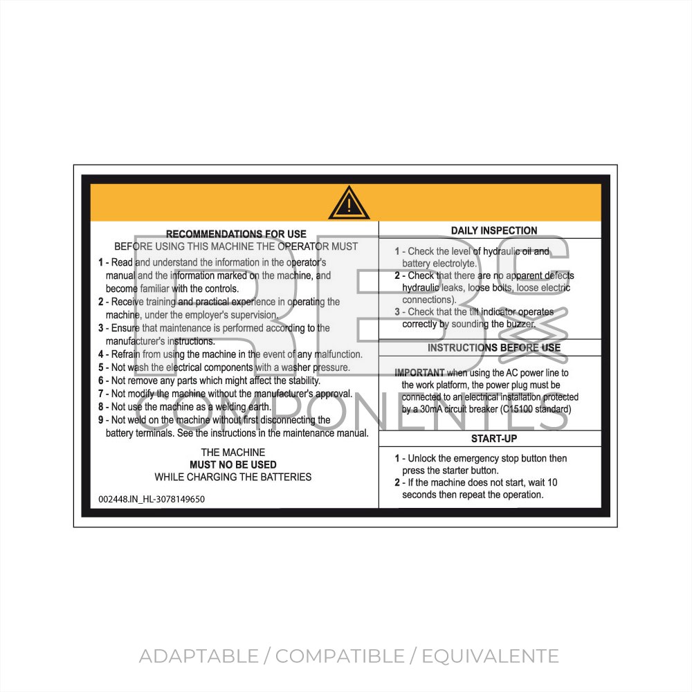 ADH COMPATIBLE CON LA REF HL  3078149650-ING