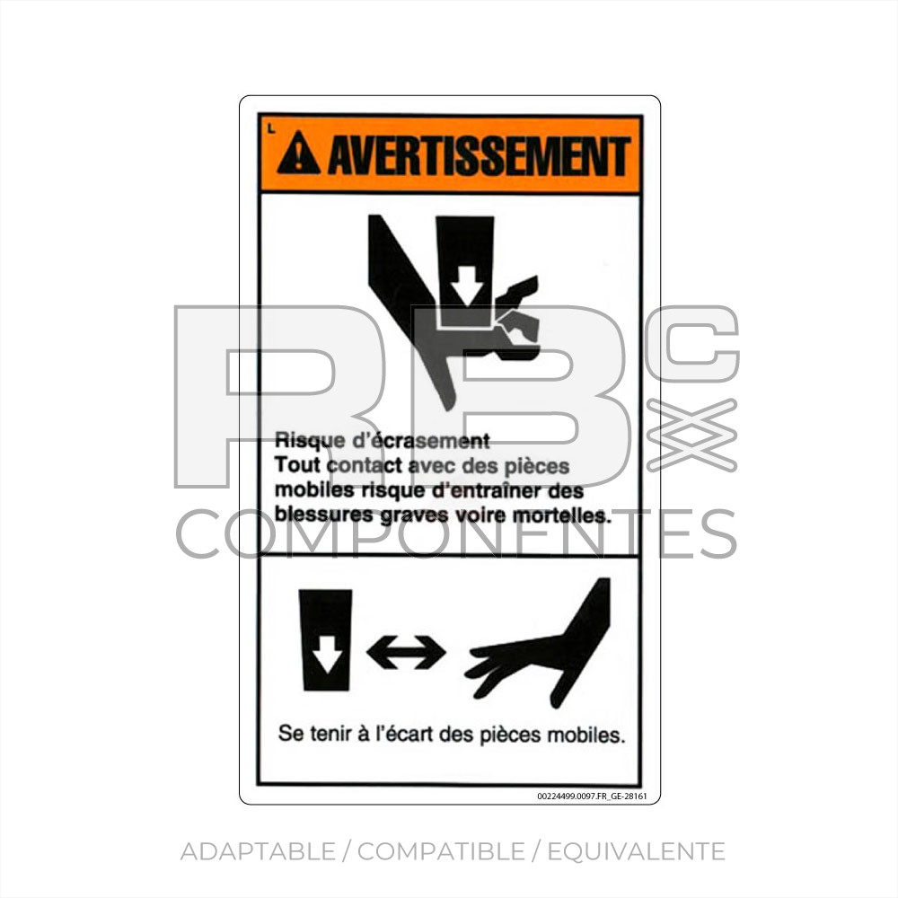 ADHESIVO COMPATIBLE REF GE 28161 C FRANCES