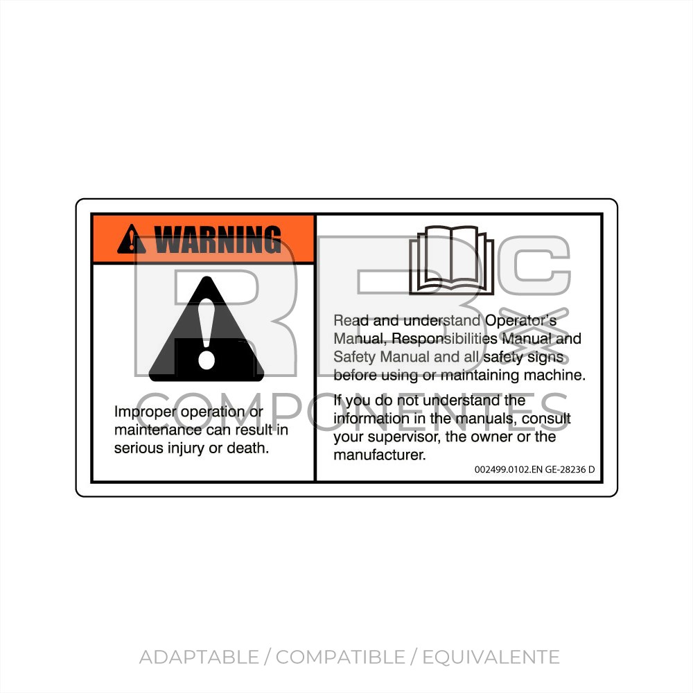 ADHESIVO COMPATIBLE REF GE 28236