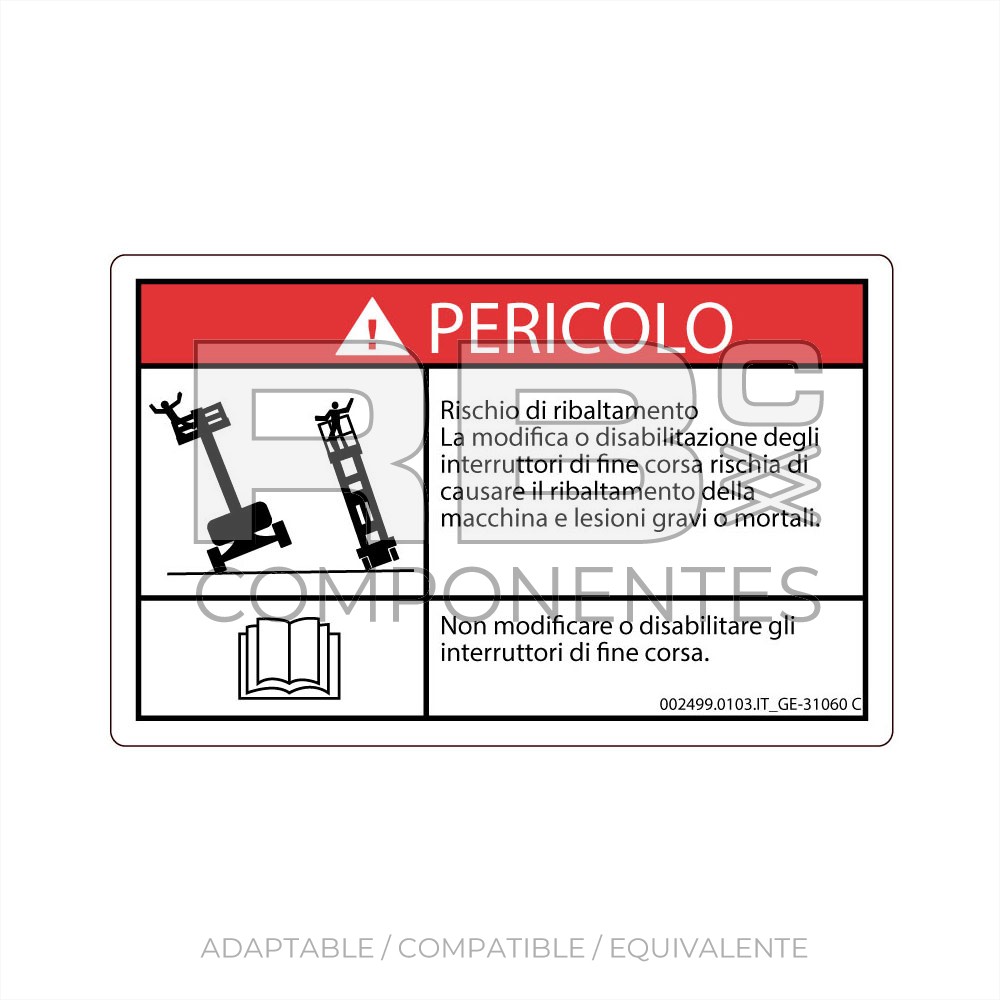 ADHESIVO COMPATIBLE REF GE 31060 ITALIANO