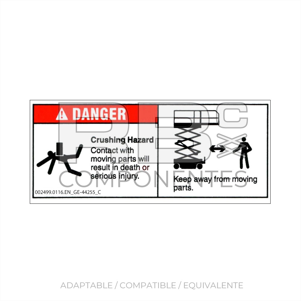 ADHESIVO COMPATIBLE REF GE-44255_C INGLES