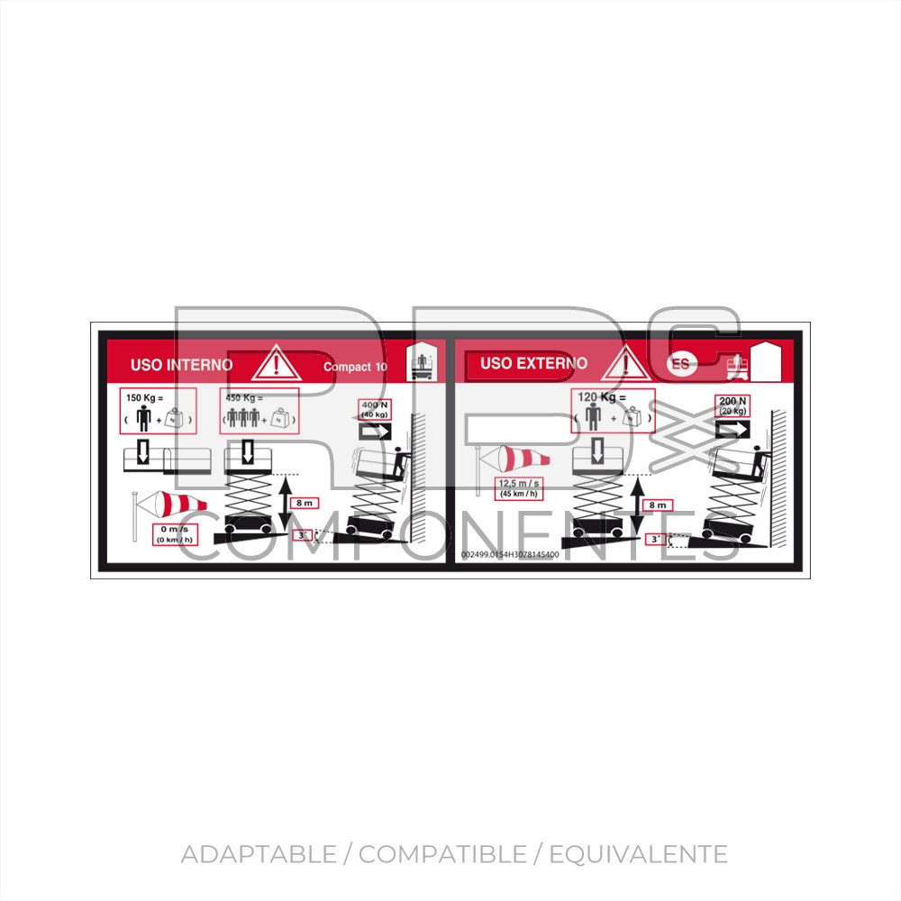 ADH. ALTURA SUELO+CARGA HL-COMP 10