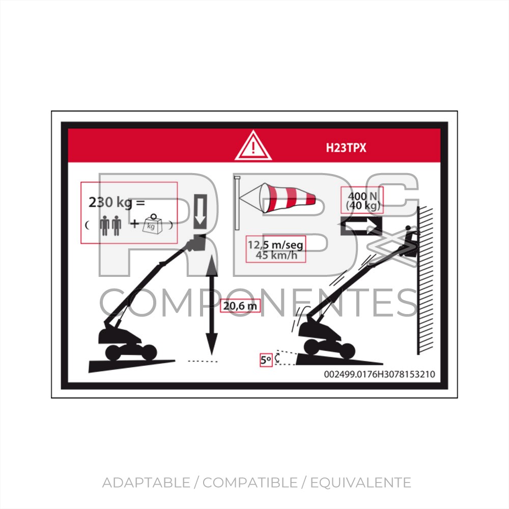 ADH. ALTURA DE SUELO Y CARGA  HL-23TPX
