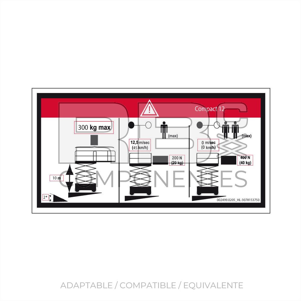 ADH. ALTURA DE SUELO Y CARGA HL-COMP12