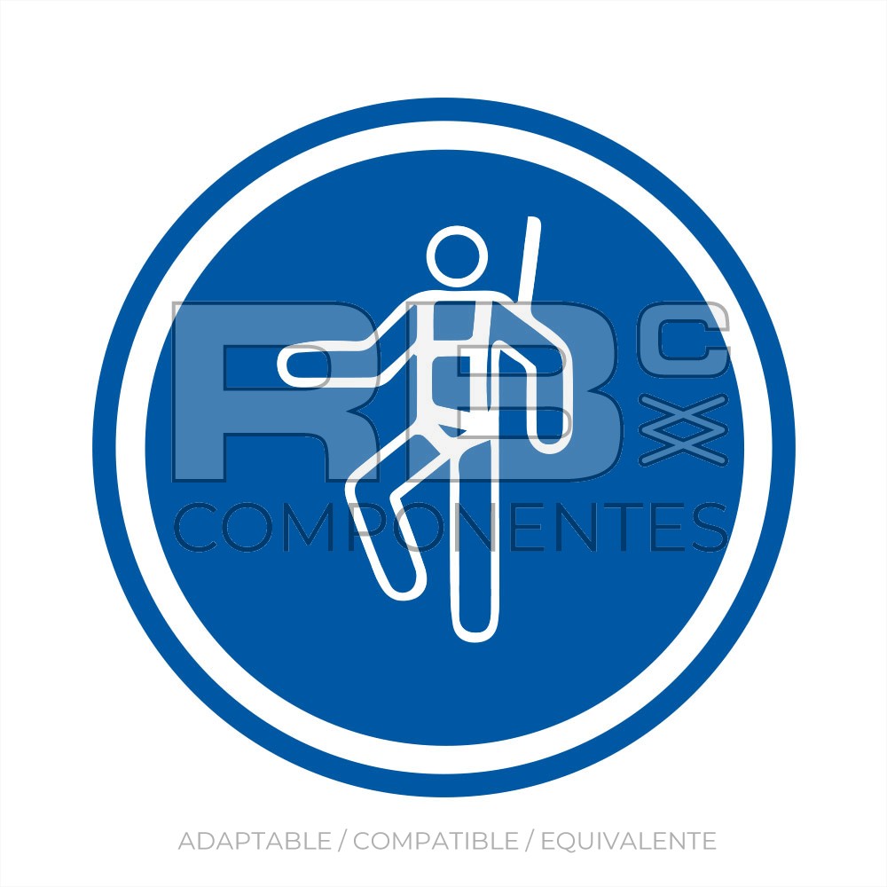 ADHOB02  NORMA EN ISO 7010  ADH. OBLIG. USO DECINTURON DE SEGURIDAD - 90x90mm