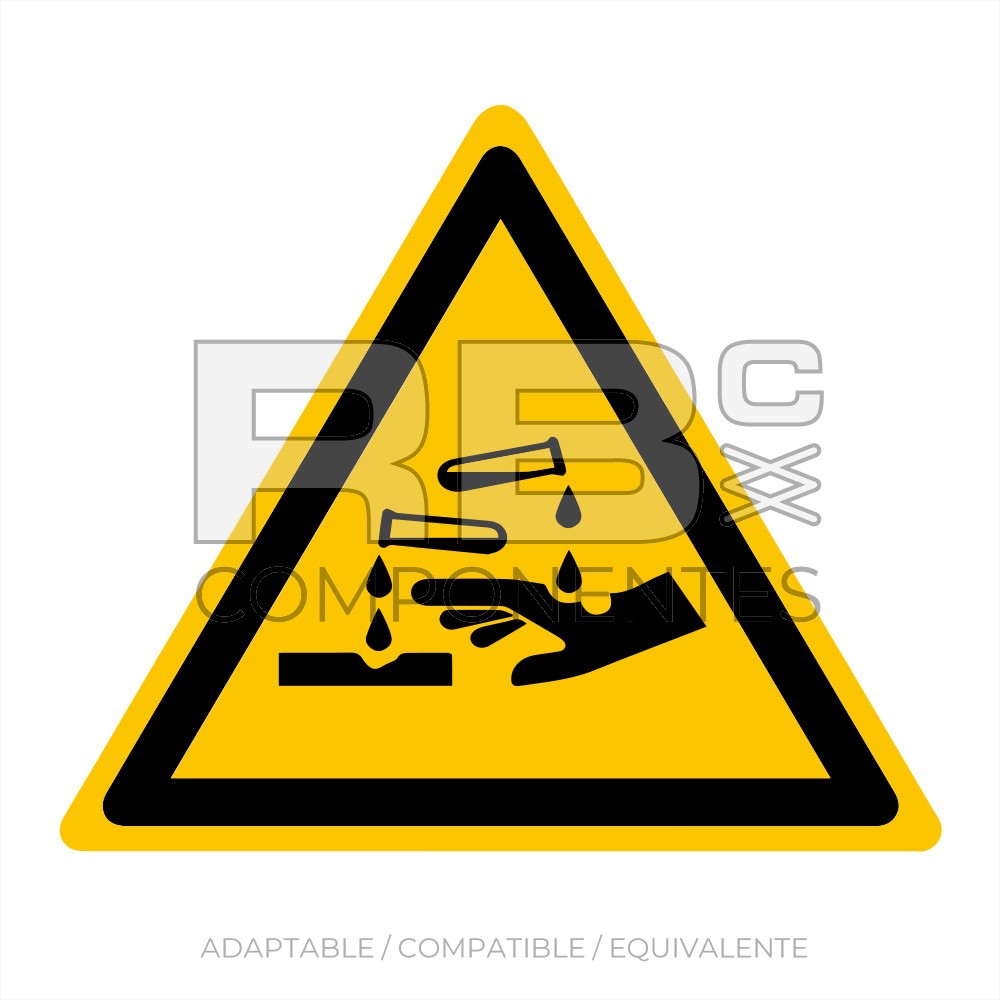 ADHAD04 - NORMA EN-ISO 7010 - ADH. ADVERTENCIA RIESGO DE CORROSION - 110x90mm