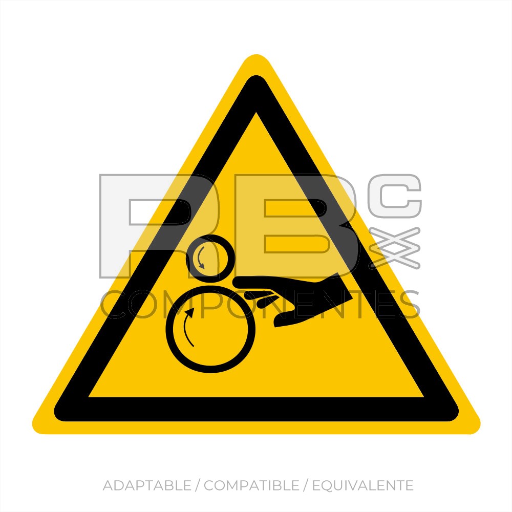 ADHAD11 - NORMA EN-ISO 7010 - ADH. ADVERTENCIA RIESGO DE ATRAPAMIENTO - 110x90mm