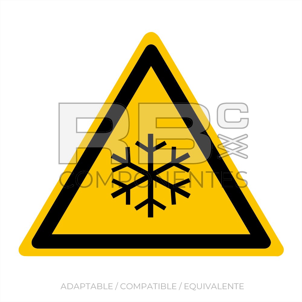 ADHAD17 - NORMA EN-ISO 7010 - ADH. ADVERTENCIA ATENCION BAJA TEMPERATURA - 110x90mm