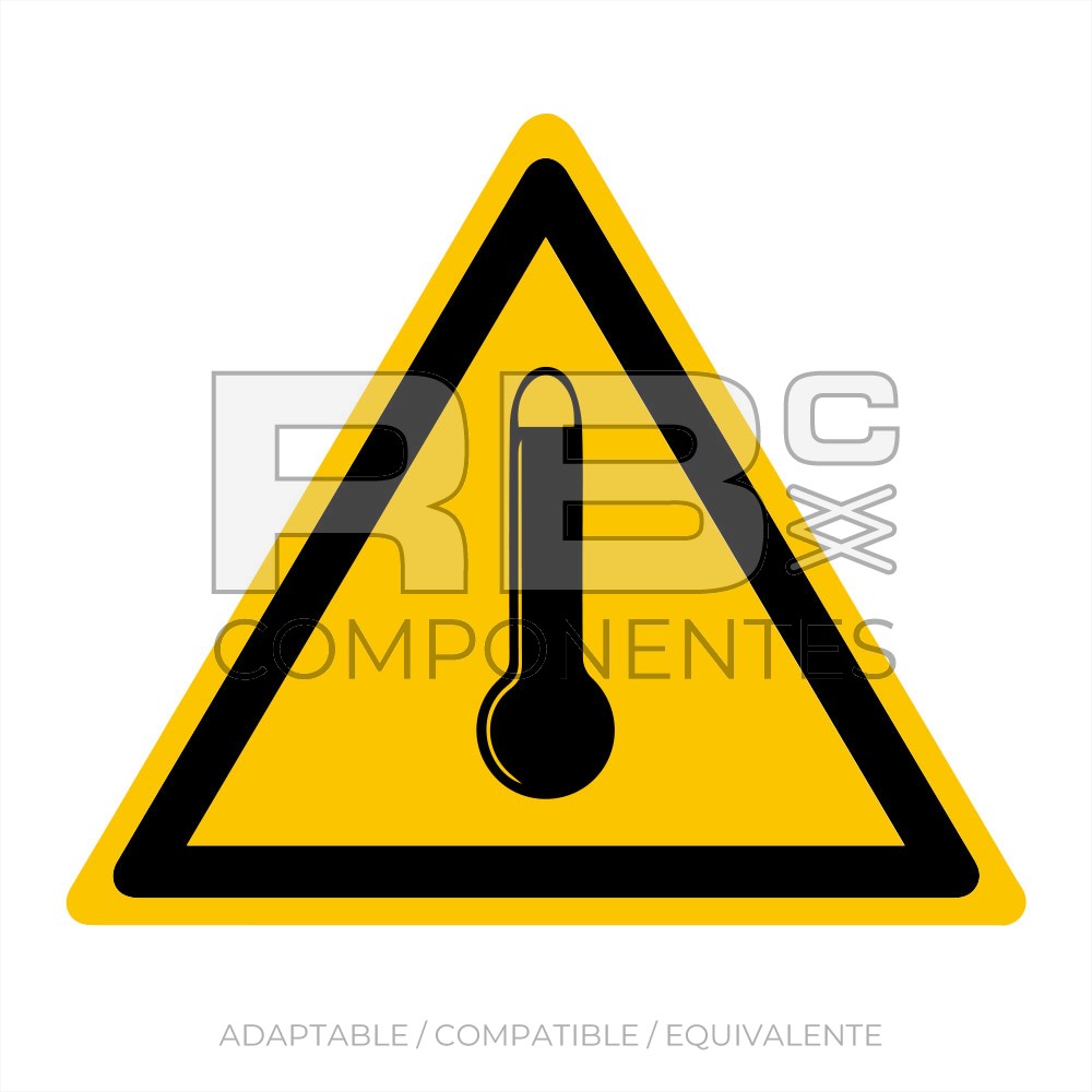 ADHAD21 - NORMA EN-ISO 7010 - ADH. ADVERTENCIA ATENCION ALTA TEMPERATURA - 110x90mm