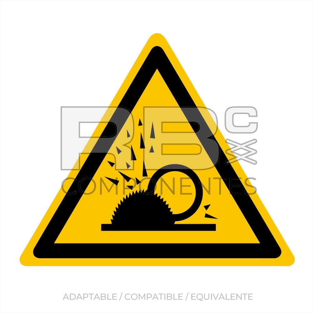 ADHAD27 - NORMA EN-ISO 7010 - ADH. ADVERTENCIA PELIGRO PROYECCION DE PARTICULAS - 110x90mm