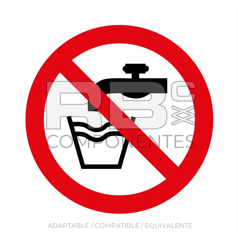 ADHPR17 – NORMA EN-ISO 7010 – ADH. PROH. AGUANO POTABLE – 90x90mm