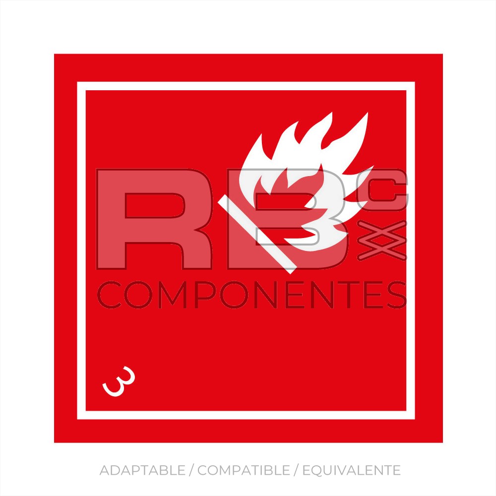 ADH PELIGRO-CLASE 3 LIQUIDOS INFL 100X100MM