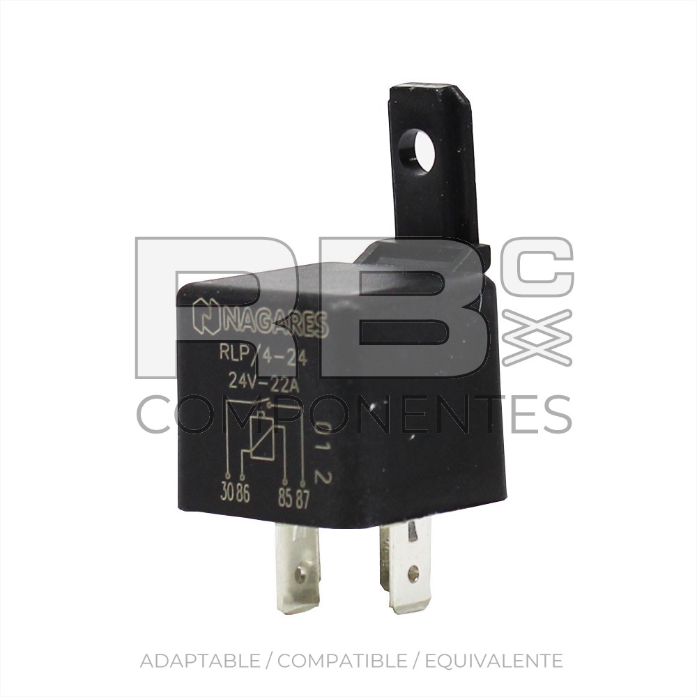 RELE TIPO AUTOMOVIL 24 V -  4 PATILLAS
