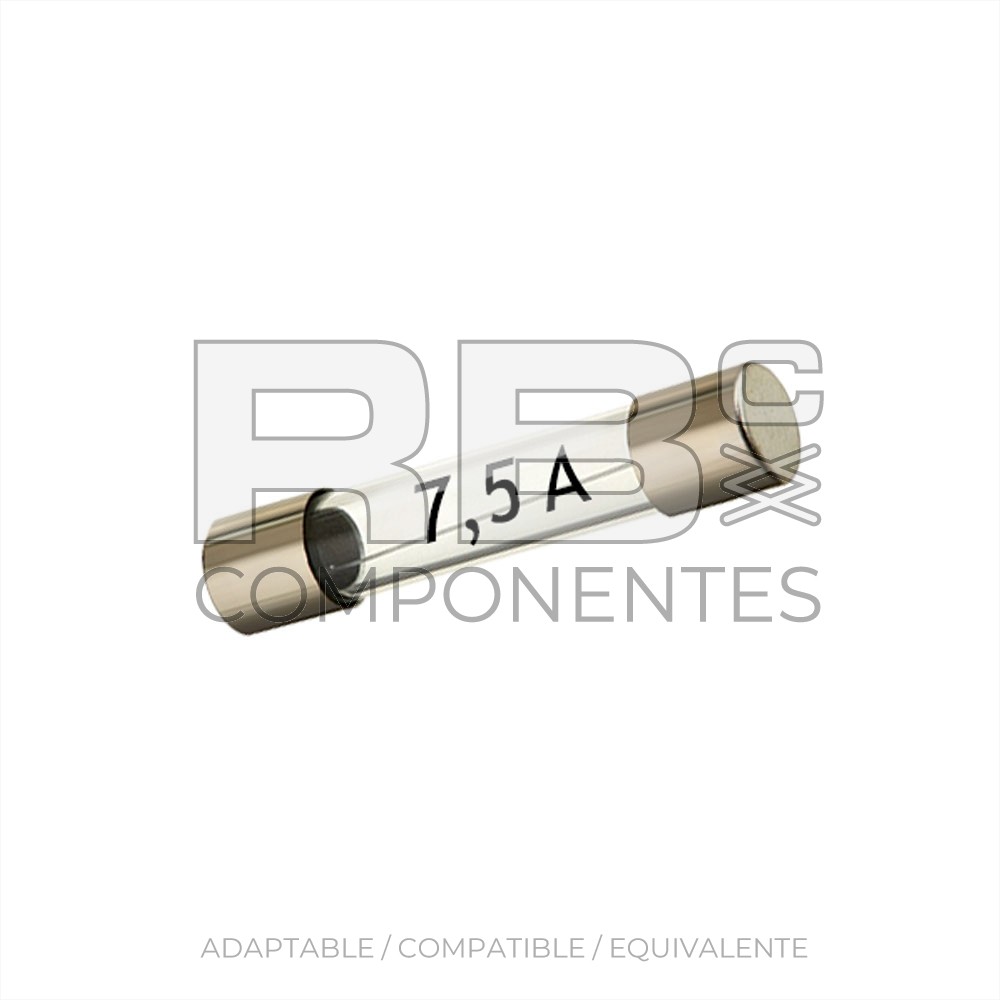 FUSIBLE DE CRISTAL 20MM DE 7,5 A