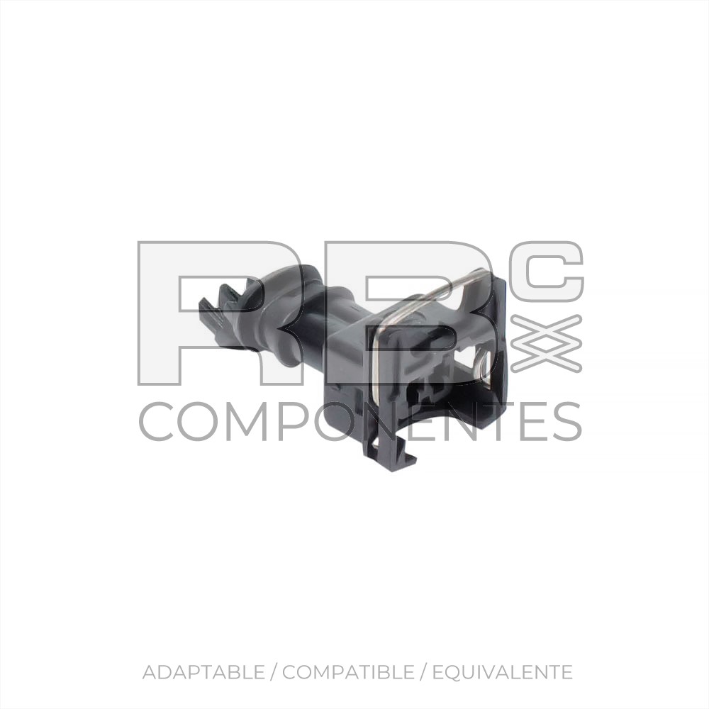 CONECTOR NEGRO HEMBRA RESISTENTE AL AGUA 2 PINES