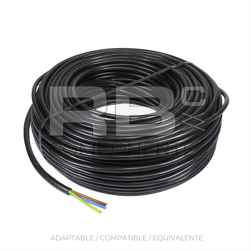 MANGUERA DE TRES VIAS X 1.5MM DE SECCION NEGRO