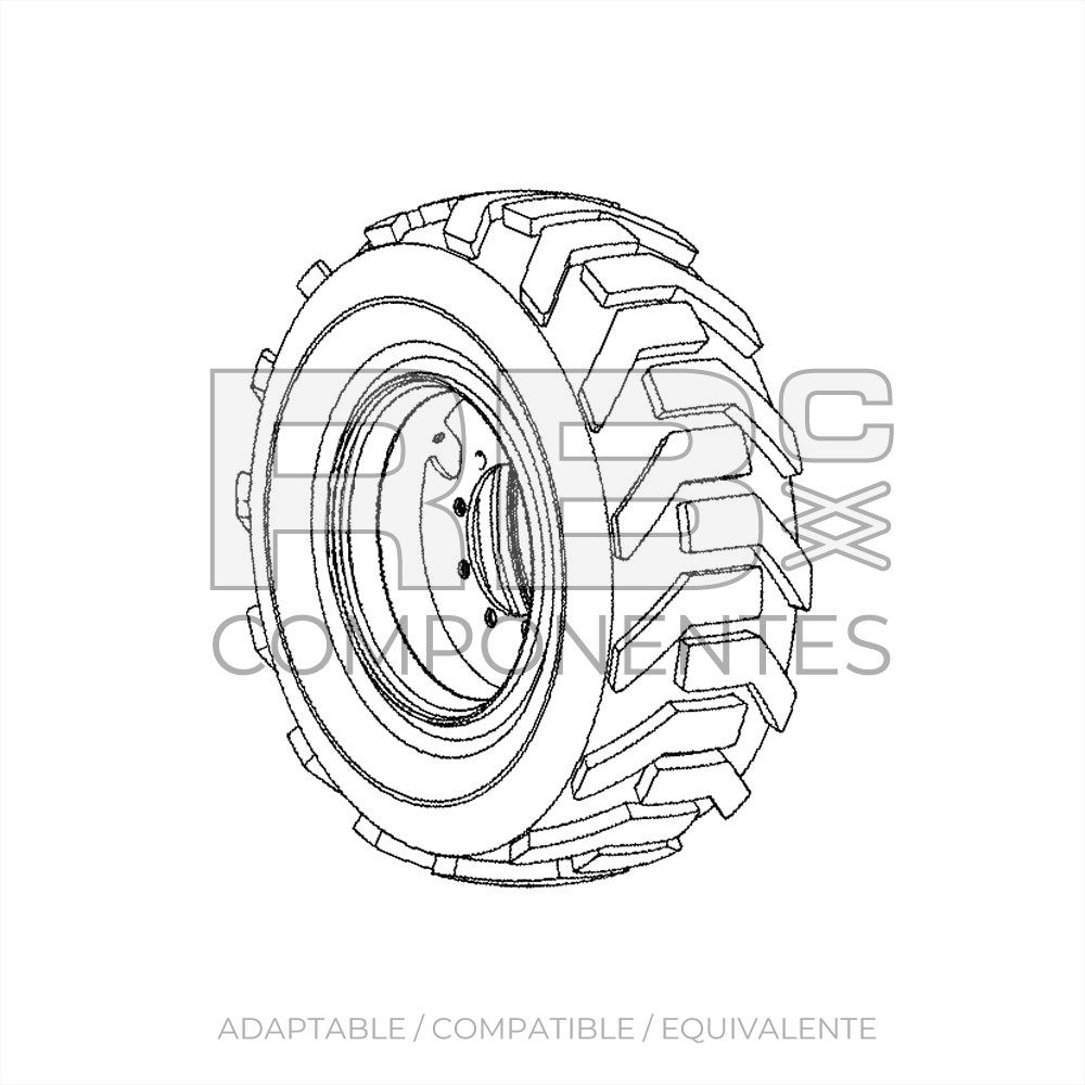 RUEDA COMPLETA AIRE 8 AGUJER  ADAPTABLE GE 45093GT