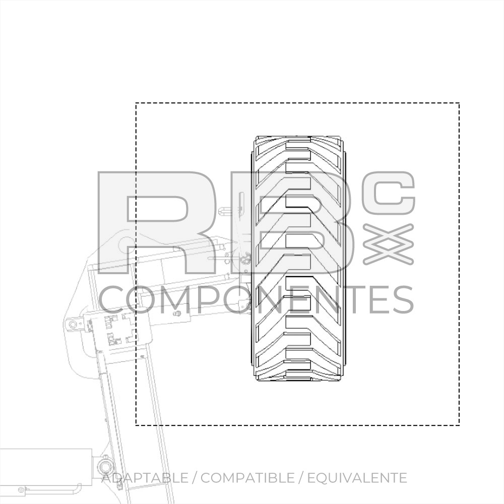 NEUMATICO MACIZADO ADAPTABLE REF  60956