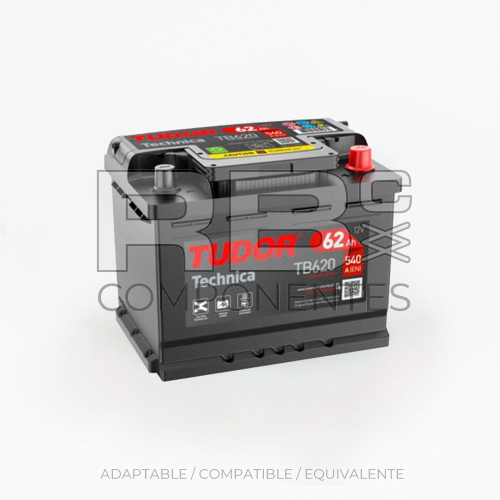 BATERIA ARRANQUE TUDOR TECHNICA 62AH 242x175x190