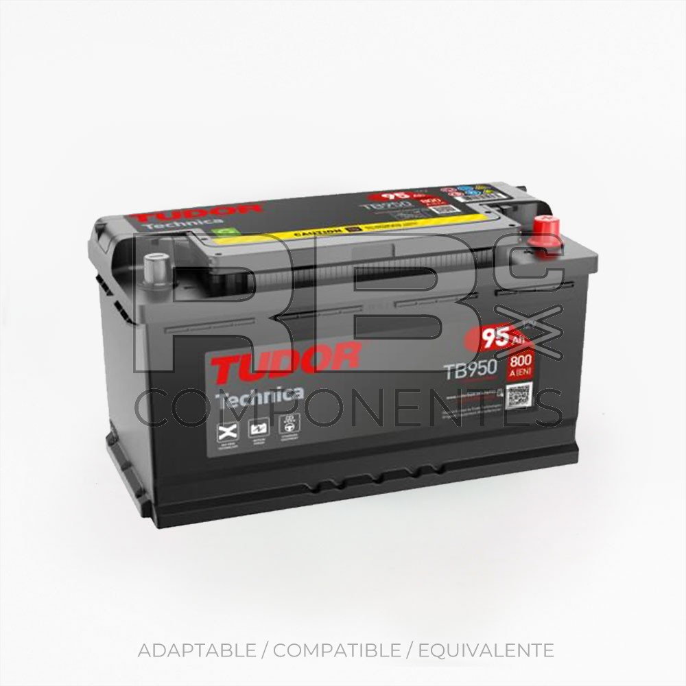 BATERIA ARRANQUE TUDOR TECHNICA 95AH 353x175x190