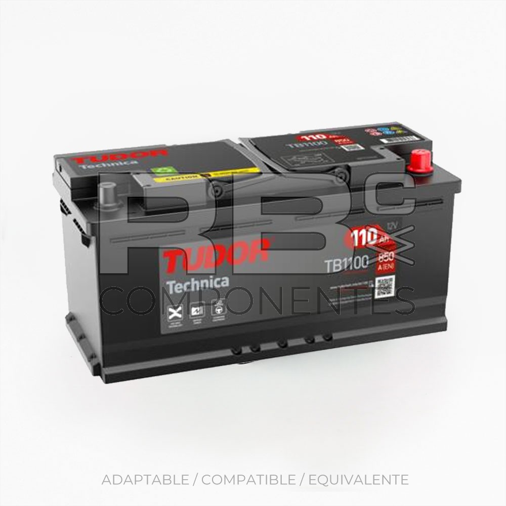 BATERIA ARRANQUE TUDOR TECHNICA 110AH 392x175x190