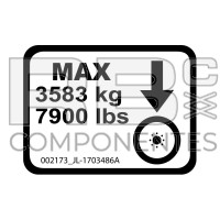 ADH. INFORM. MAXIMO PESO SOPORTADO EN RUEDA 3583KG