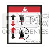 ADH. PELIGRO SENTIDO MARCHA PARA MAQ. HL