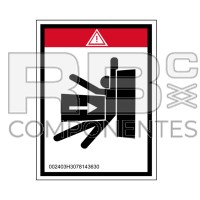 ADH. PELIGRO APLASTAMIENTO CUERPO PARA MAQ. HL